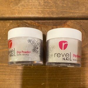 Revel Nail Dip Powders Vivien (clear) and Opulent